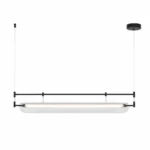 Ribbed Glass Linear LED Pendant Light