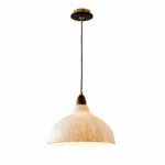 Handmade Fabric Pendant Light | Natural LED Hanging Light