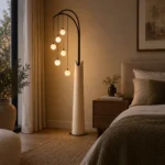 Modern Arc Glass Globe Floor Lamp | 6-Light LED Design - Image 3