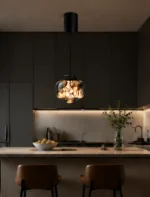 Pearl Black Pendant Light | Modern Minimalist LED Ceiling Lighting Fixture - Image 4