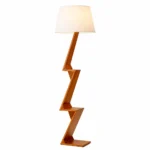 Z-Shelf Floor Lamp | Modern Wooden LED Lighting Fixture