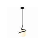 Spiral Glass Pendant Light – Modern Minimalist LED Hanging Lamp