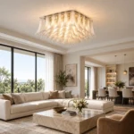 Crystal Wave Glass Ceiling Light – Luxury Artistic Ceiling Lamp - Image 4