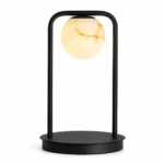 Modern Marble Globe Table Lamp | Minimalist Marble LED Table Lamp