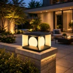 Modern Square Outdoor Pillar Light for Villa Gates and Garden Walls - Image 3