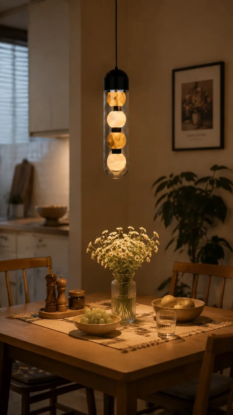 Alabaster Orb Pendant Light | Modern 4-Head LED Ceiling Lighting Fixture - Image 2