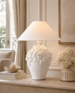 Ceramic Table Lamp Floral Design | Modern LED Table Lamp - Image 3