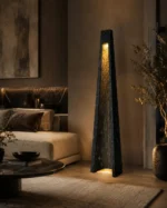 Modern Marble Pyramid Floor Lamp | Cascading Light - Image 4