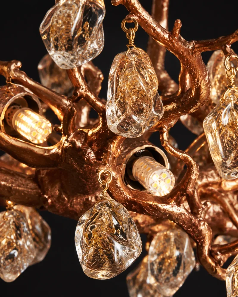 Copper Branch Liuli Glass Chandelier for Luxury Interiors - Image 3