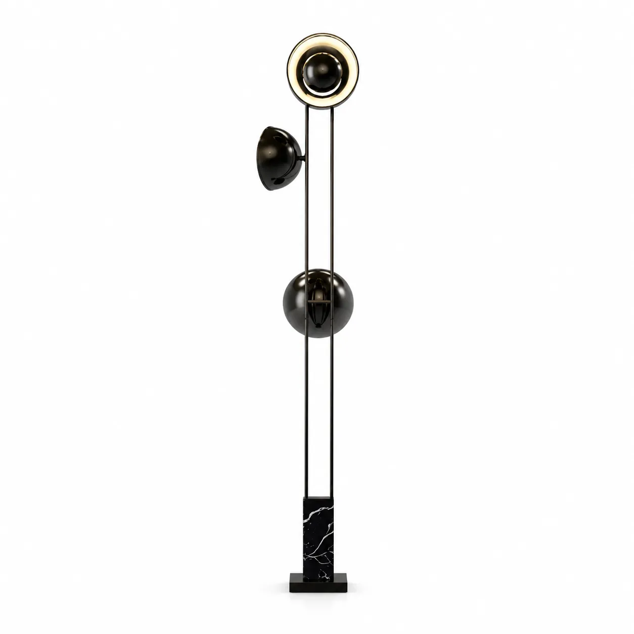 1bdcffda3134aac4926f48f0abeb0ec6_11zon Modern Black Glass Globe Floor Lamp | LED Lighting - Image 1