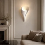 Gypsum Wall Lamp | Sculptural Calla Lily LED Sconce - Image 5