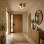 Travertine Ceiling Light – Stone Texture Triple Head LED Lamp - Image 2