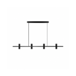 Modern Black Stone Linear Pendant Light | Brass LED