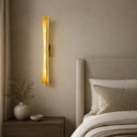 Slim Linear LED Wall Light | Geometric Metal Sconce - Image 2