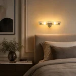Bauhaus Ribbed Glass Vanity Wall Light with E14 LED - Image 4