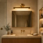 Modern Brass Cylinder LED Vanity Light for Bathroom Mirror - Image 4