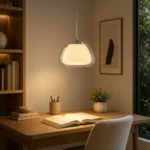 Smoky Glass LED Pendant Light – Modern Soft Glow Hanging Lamp - Image 4