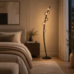 Curved Glass Globe LED Floor Lamp | Art Deco - Image 4