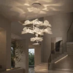 Chlorophilia Transparent Leaf LED Suspension Chandelier for Luxury Interiors - Image 5