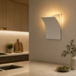 Modern Metal Wall Lamp | Curved LED Wall Sconce - Image 3
