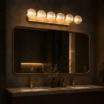 Brass Crystal LED Vanity Light | Luxury Bathroom Mirror Lamp - Image 3