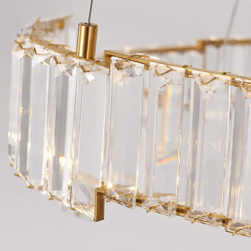 Stella Copper Crystal LED Ring Chandelier for Luxury Interiors - Image 3