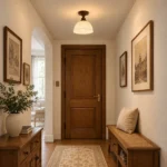 Vintage Glass Ceiling Light – Retro Flush Mount Ceiling Lamp - Image 3