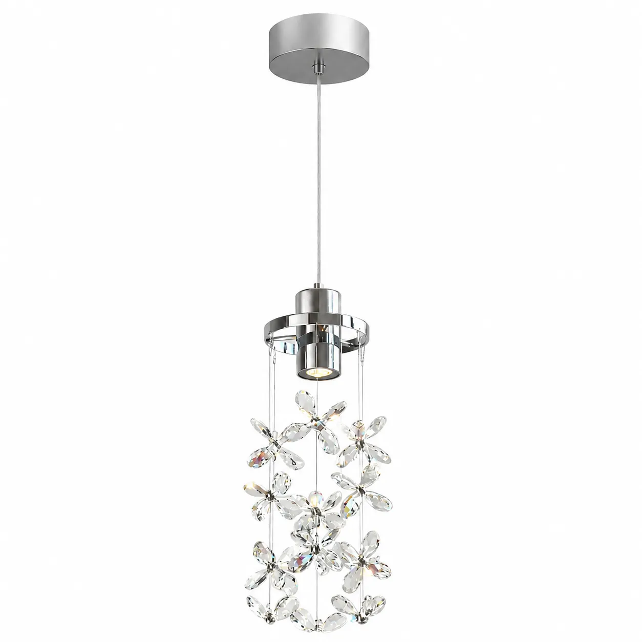 2693dd158aed84495444307d1533a695_11zon K9 Crystal Flower Pendant Light | Luxury LED Lighting Fixture - Image 1