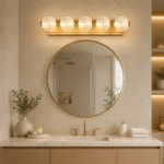 Brass Crystal LED Vanity Light | Luxury Bathroom Mirror Lamp - Image 4