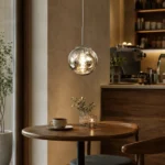 Molten Glass Globe Pendant Light | Modern Art Glass Fixture - Image 5