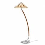 Leather Arc Floor Lamp | Modern LED Ambient Light