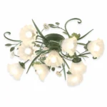 Floral Glass Ceiling Light – Botanical Romantic Ceiling Lamp