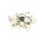 Floral Glass Ceiling Light – Botanical Romantic Ceiling Lamp
