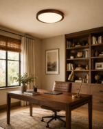 French Walnut LED Ceiling Light | Wabi-Sabi Ceiling Light - Image 4