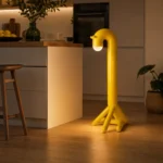 Yellow LED Floor Lamp | Creative Ambient Lighting - Image 4