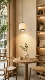 Natural Marble Pendant Light | Minimalist LED Hanging Lighting Fixture - Image 4