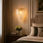 Crystal Leaf Wall Light | Luxury Gold Wall Sconce - Image 5