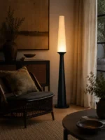 Modern Branch Floor Lamp with Double Fabric Shades - Image 4