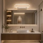 Modern Oval Loop LED Vanity Light for Bathroom Mirror - Image 5