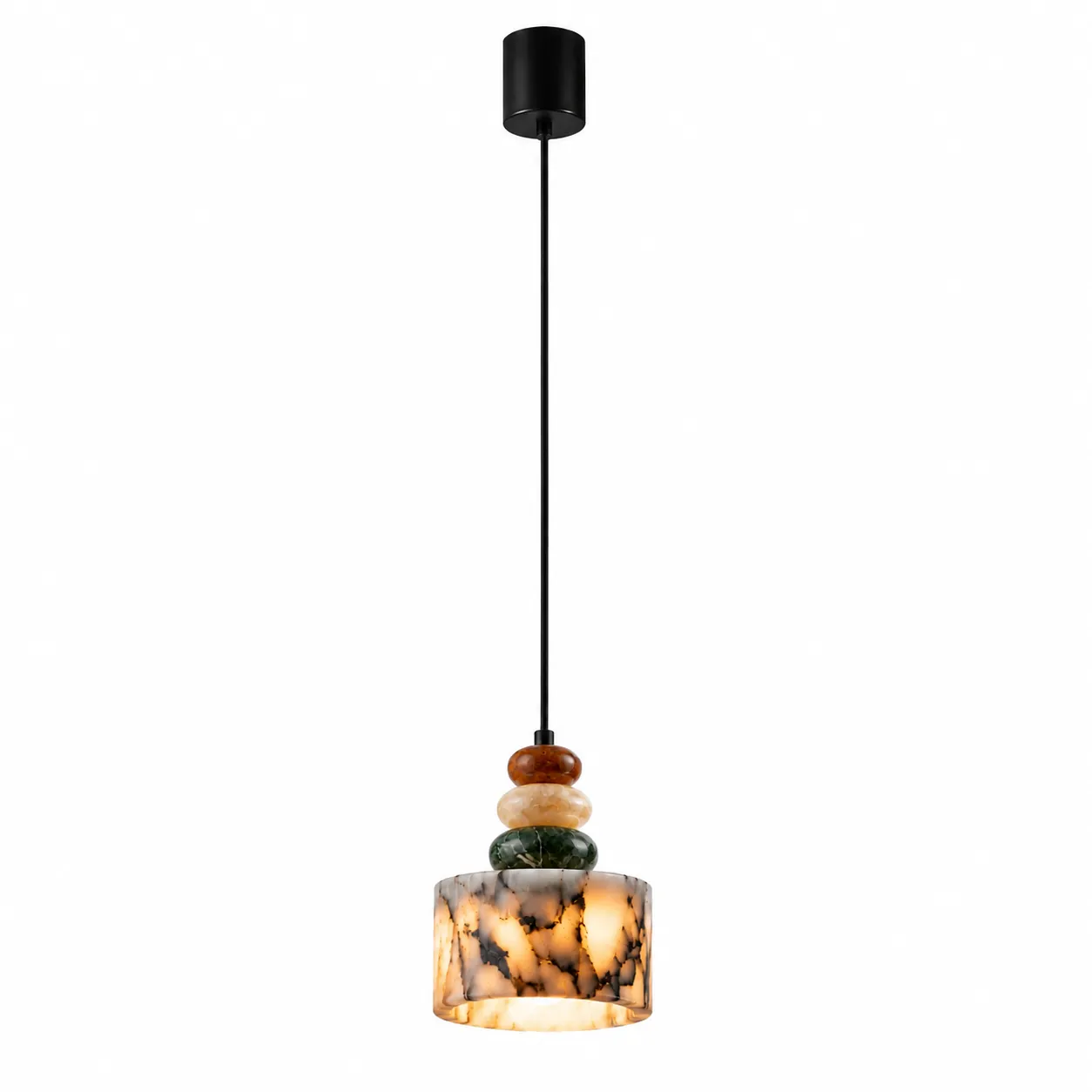 2e234f2dcfd0b60f5d8d18b27dcc0ab8_11zon Natural Marble Pendant Light | Luxury Small LED Pendant Lighting Fixture - Image 1