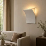 Modern Metal Wall Lamp | Curved LED Wall Sconce - Image 4