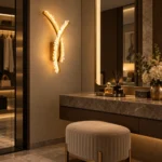 Crystal Wave Wall Light | Luxury Gold LED Sconce - Image 2