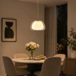 Smoky Glass LED Pendant Light – Modern Soft Glow Hanging Lamp - Image 2