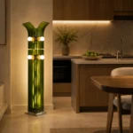 Modern Green Acrylic Floor Lamp | Artistic Lighting - Image 3