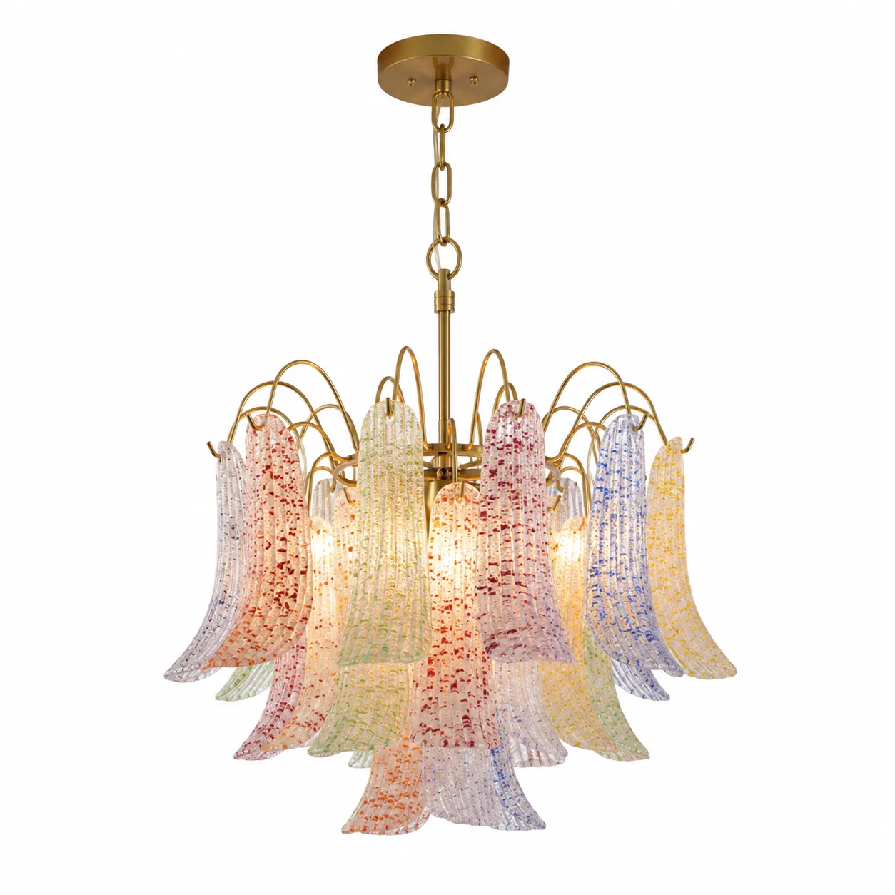 3306247a-9094-48e9-b442-48dd734b1473_11zon Venetian-Style Colored Glass Petal Chandelier - Image 1