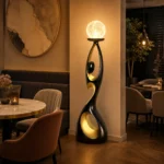 Artistic Moon Floor Lamp | Modern LED Sculptural Light - Image 4