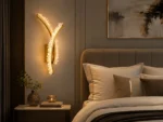 Crystal Wave Wall Light | Luxury Gold LED Sconce - Image 2