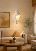 Sculptural Resin Pendant Light | Organic Modern Lighting - Image 4