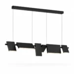 Black Geometric Linear LED Pendant Light