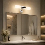 Adjustable LED Vanity Light | Chrome Glass Bathroom Lamp - Image 3